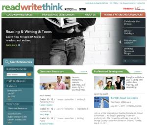 Read Write Think Website Screen Shot